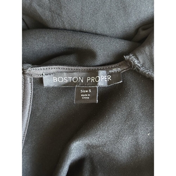 Boston Proper Black V-Neck Wide Leg Jumpsuit Romper Women's Size S - Picture 4 of 5